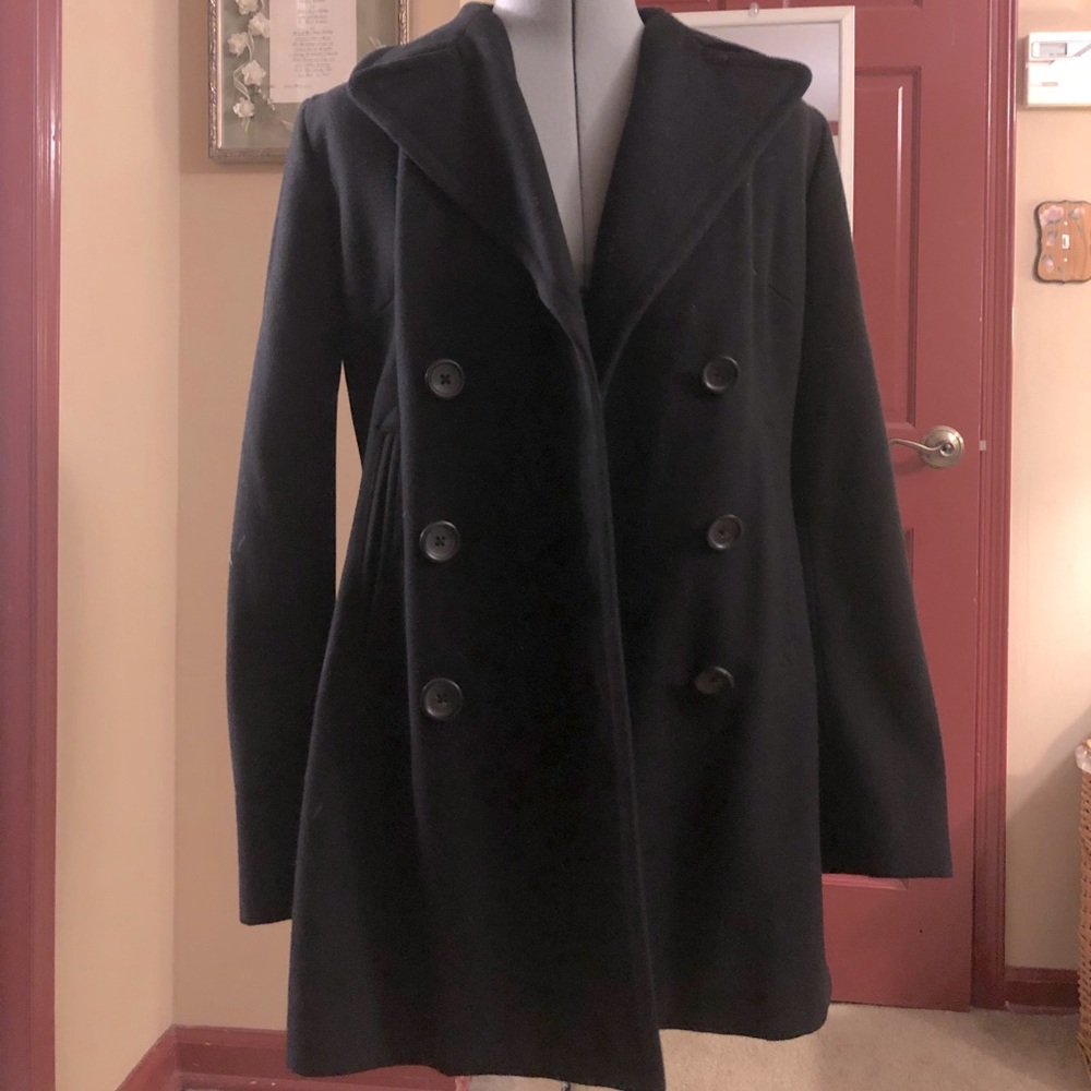 Banana Republic BLACK Wool Peacoat -SML